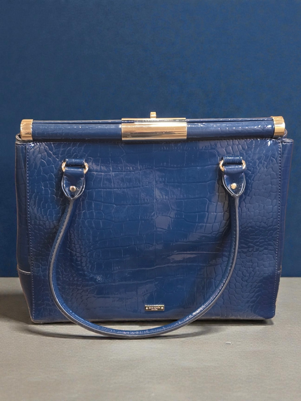 Kate Spade Knightsbridge Constance Patent Satchel Petroblue